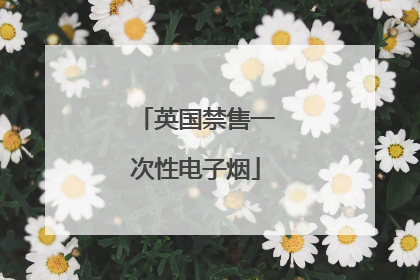 英国禁售一次性电子烟