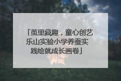 茧里藏趣，童心创艺 乐山实验小学养蚕实践绘就成长画卷