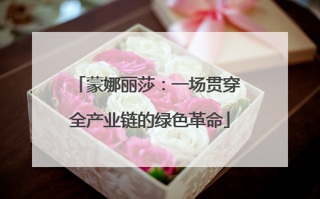 蒙娜丽莎：一场贯穿全产业链的绿色革命