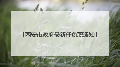 西安市政府最新任免职通知