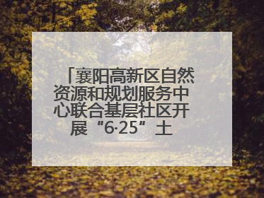 襄阳高新区自然资源和规划服务中心联合基层社区开展“6·25”土地日宣传活动