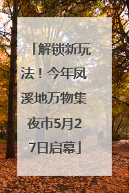 解锁新玩法！今年凤溪地万物集夜市5月27日启幕