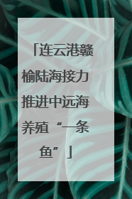 连云港赣榆陆海接力推进中远海养殖“一条鱼”