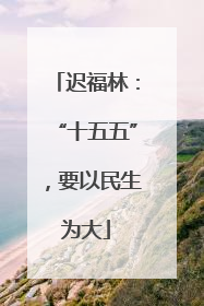 迟福林：“十五五”，要以民生为大