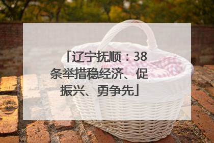 辽宁抚顺：38条举措稳经济、促振兴、勇争先