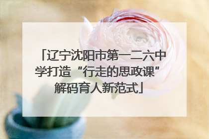 辽宁沈阳市第一二六中学打造“行走的思政课” 解码育人新范式