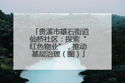 贵溪市雄石街道仙桥社区：探索“红色物业”，推动基层治理（图）