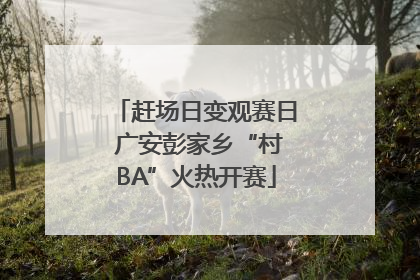 赶场日变观赛日 广安彭家乡“村BA”火热开赛
