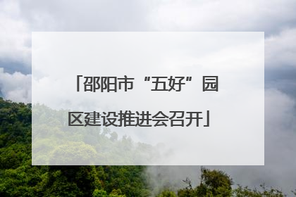 邵阳市“五好”园区建设推进会召开