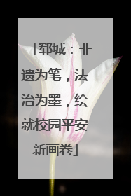 郓城：非遗为笔，法治为墨，绘就校园平安新画卷