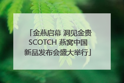 金燕启幕 洞见金贵 SCOTCH 燕窝中国新品发布会盛大举行