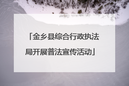 金乡县综合行政执法局开展普法宣传活动