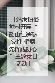 靖港镇格塘村开展“韶山红途砺党性 格塘先锋践初心”主题党日活动