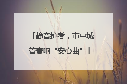 静音护考，市中城管奏响“安心曲”