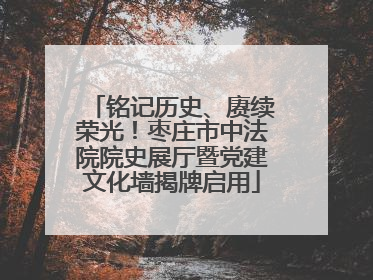 铭记历史、赓续荣光！枣庄市中法院院史展厅暨党建文化墙揭牌启用