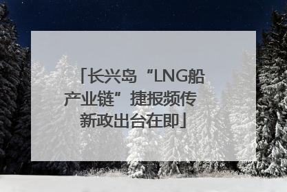 长兴岛“LNG船产业链”捷报频传 新政出台在即