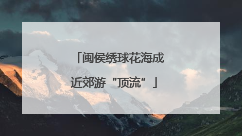 闽侯绣球花海成近郊游“顶流”