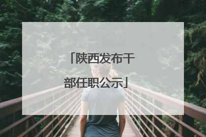 陕西发布干部任职公示