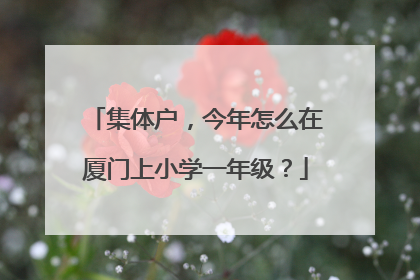 集体户，今年怎么在厦门上小学一年级？