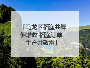 马龙区稻渔共舞促增收 稻渔订单生产共致富