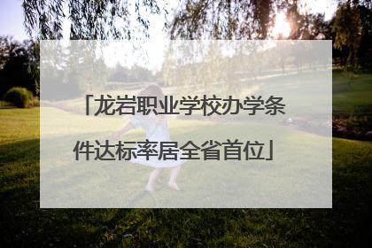 龙岩职业学校办学条件达标率居全省首位