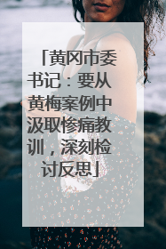 黄冈市委书记：要从黄梅案例中汲取惨痛教训，深刻检讨反思