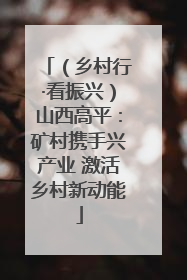 （乡村行·看振兴）山西高平：矿村携手兴产业 激活乡村新动能
