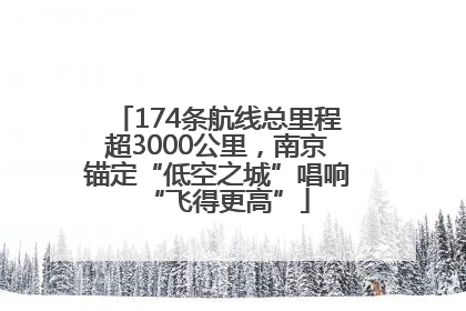 174条航线总里程超3000公里，南京锚定“低空之城”唱响“飞得更高”