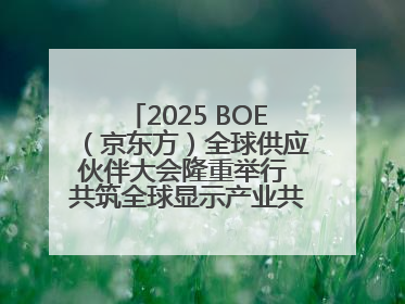 2025 BOE（京东方）全球供应伙伴大会隆重举行 共筑全球显示产业共生共赢新格局