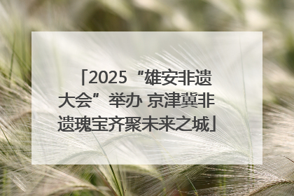 2025“雄安非遗大会”举办 京津冀非遗瑰宝齐聚未来之城