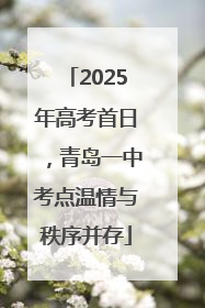 2025年高考首日，青岛一中考点温情与秩序并存