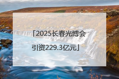 2025长春光博会引资229.3亿元