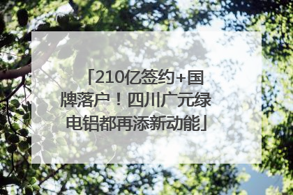 210亿签约+国牌落户！四川广元绿电铝都再添新动能
