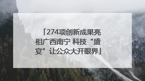 274项创新成果亮相广西南宁 科技“盛宴”让公众大开眼界