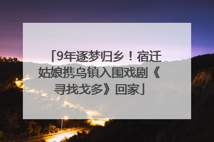 9年逐梦归乡！宿迁姑娘携乌镇入围戏剧《寻找戈多》回家